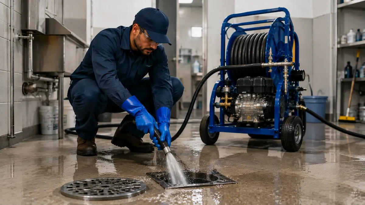 Floor Drain Hydro Jet Cleaning in Culver City