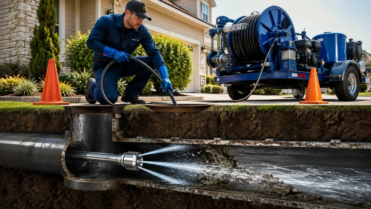Main Sewer Line Hydro Jet Cleaning in Culver City
