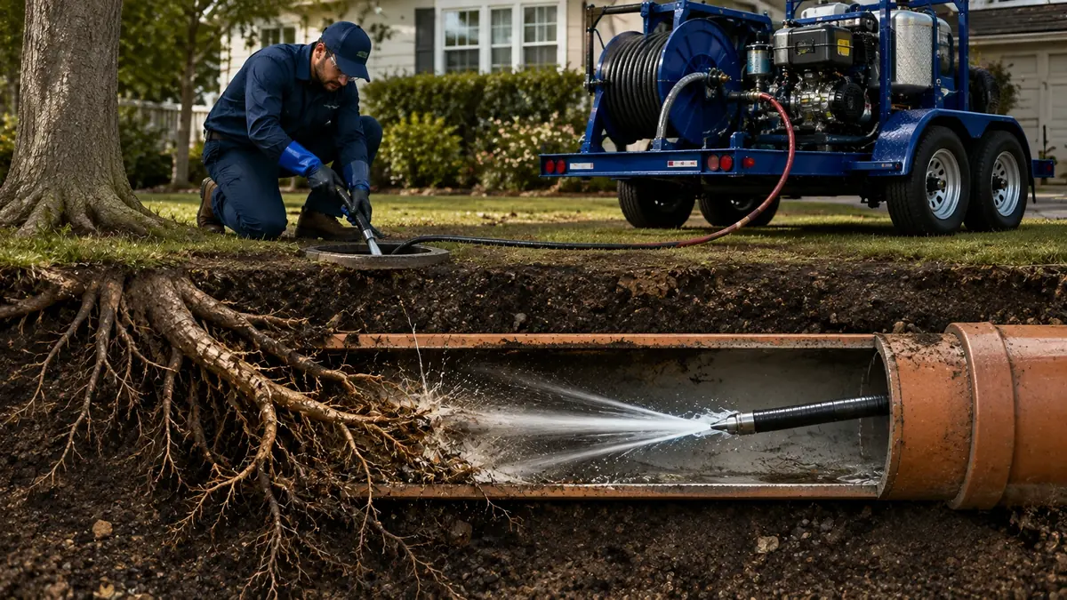 Tree Root Removal with Hydro Jetting in Culver City